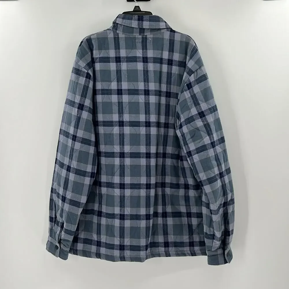 And Now This Macy's Men's Plaid Schaket - Blue Combo - Medium - NWT